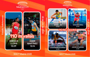 Electrizante 110 m vallas masculino en Vallehermoso