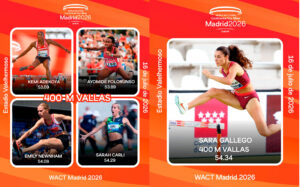 400 m vallas femeninos de gran nivel y el regreso a Vallehermoso de la plusmarquista española